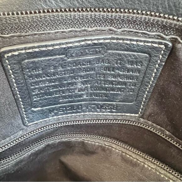 Coach Heritage Web Leather Foldover Tote - Picture 10 of 14